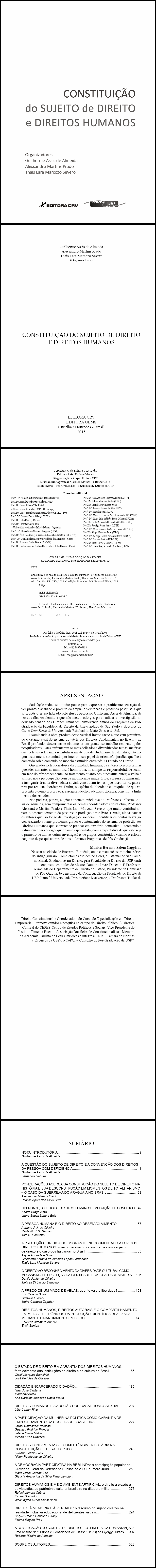 CONSTITUIÇÃO DO SUJEITO DE DIREITO E DIREITOS HUMANOS